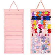 Bow Holder for Girls Hair Bows Large Bow Holder Hair Bow Organizer Claw Pink-A