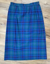 VINTAGE 70s WOMEN’S PENDLETON PURE VIRGIN WOOL TARTAN SKIRT MADE IN USA SIZE 10