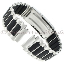 19mm Timex Ironman Triathlon Center Clasp Stainless Mens Band LONG TX485168