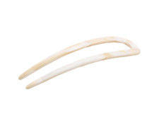 Ivory White Cream Handmade Cellulose Acetate Chignon Bun Holder U Hair Pin Stick