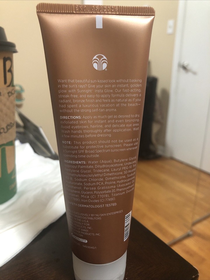 Nu skin Sunright INSTA GLOW Face Body Self Tanning Streakless Gel