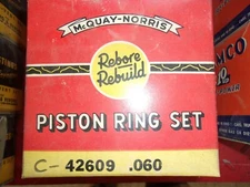 MCQUAY NORRIS PISTON RINGS SET C-42609 .060   #9563