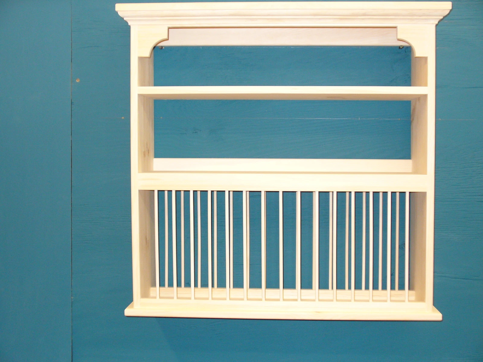 Organizer Crown moulding Wood cup Plate Dish Rack ART shelf Cabinet kitchen