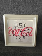 13.5" X 13.5" Coca-Cola Clock--Tested & Works!