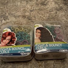 2 Sets Conair Brush Rollers 36 Piece Set Tight  Bouncy Curls Short Hair 61146