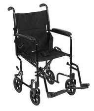 Drive Transport Wheelchair Blue 19" Seat Lightweight Aluminum