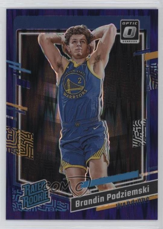 2023 Donruss Optic Rated Rookie Purple Shock Prizm Brandin Podziemski #203 13g1