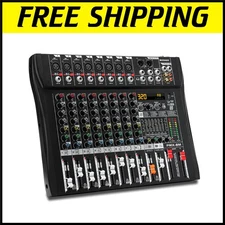 8-Channel Professional Audio Mixer with 320 DSP Effects & Bluetooth Connectivity