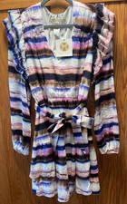 NEW MARIE OLIVER LAWSON DRESS Medium Terrain Color SILK Ret. $378