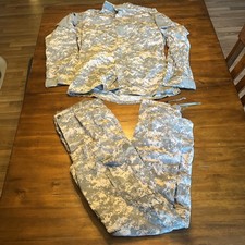 US Army ACU Digital Camo Combat Uniform Jacket Pants Med X Long Military