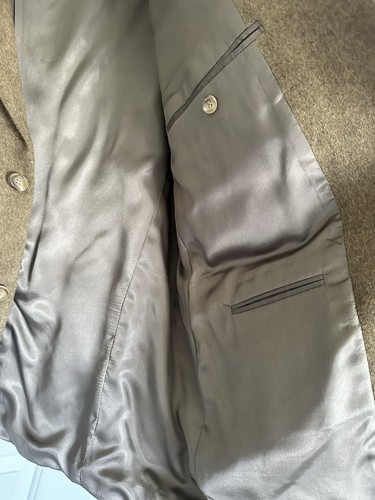 BOTANY 500 mens solid beige 100% CAMEL HAIR sport coat suit jacket blazer 44 S - 第 7/8 張圖片