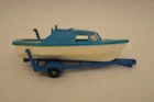 MATCHBOX LESNEY #9 Cabin Cruiser & Trailer Blue 1960s ENGLAND