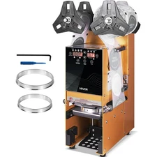 VEVOR Fully Automatic Cup Sealing Machine, 500-650 Cups/H, Cup Sealer Machine fo
