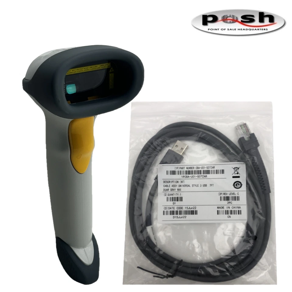 Lote de 5 - Escáneres de código de barras Symbol LS2208 - con cable USB (PN:LS2208-SR20001R) Foto 2 de 4