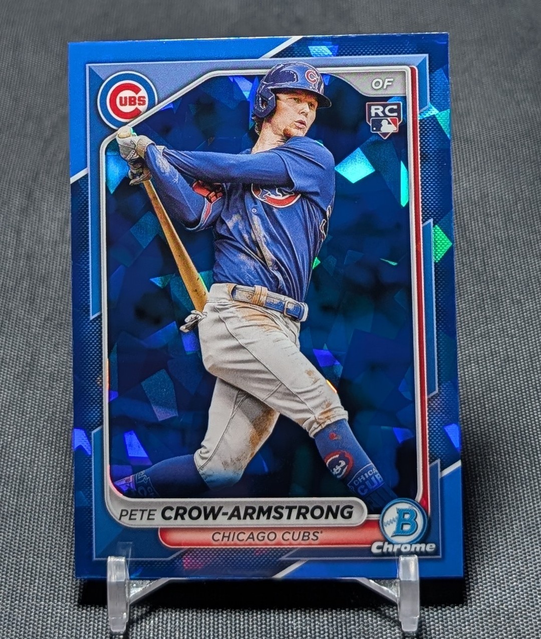 Pete Crow-Armstrong Rookie RC 2024 Bowman Chrome Sapphire Baseball Card #45 Cubs