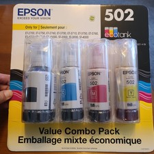 Genuine Epson 502 Ink Combo 4 Pack for ECO-TANK Printers EXP. 01/2026 - Sealed