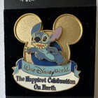 Disney Walt Disney World Stitch Glitter Pin The Happiest Celebration On Earth — photo 2