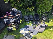 Huge Silver Cross Wave Tandem Pram Travel System Bundle plus lots of extras
