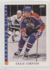 1993-94 Score Canadian Craig Simpson #139 0h81