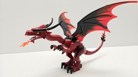 LEGO minifigure Dark Red Dragon dragon01 Castle Fantasy Era complete 7093 Tower