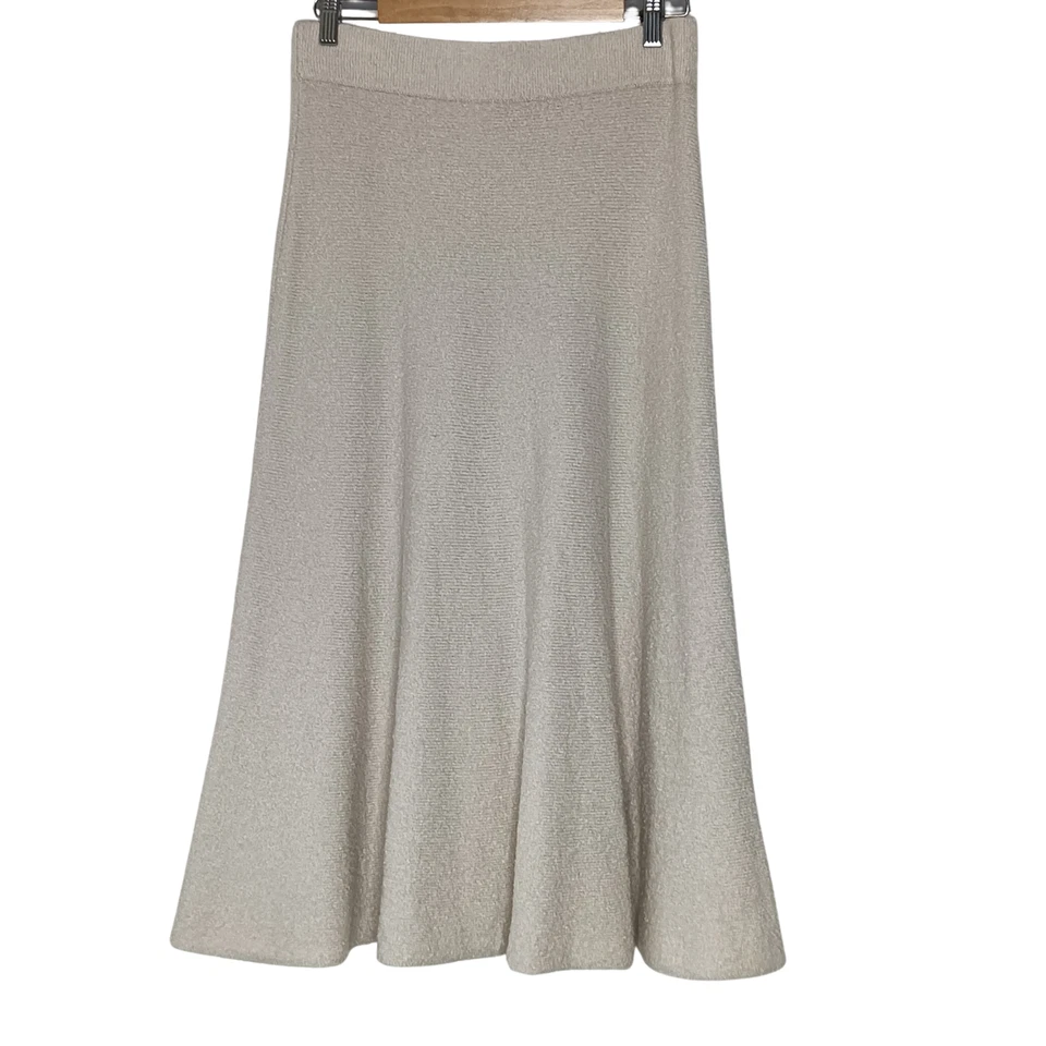 Юбка Saba размер M кремовая Mary Boucle вязаная шерстяная смесь круг миди минималистский шик - Изображение 3 из 4