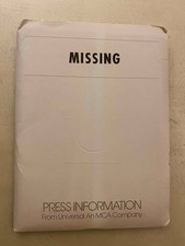 Missing Presskit 1982 Jack Lemmon & Sissy Spacek, directed by Costa-Gavras!