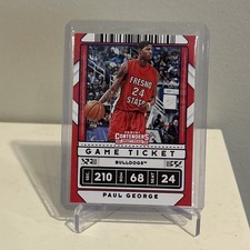 2020-21 Panini Contenders Draft Picks Game Ticket Red /99 Paul George #19 