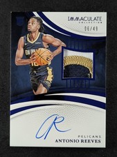 2024-25 Panini Immaculate Coll. ANTONIO REEVES 6/49 Patch RC Auto Blue #132