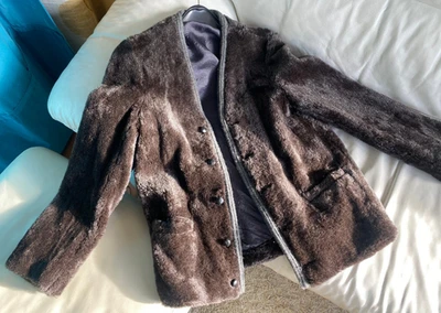 Org. VINTAGE Peter HAHN Lammhaar Trachten Jacke Gr. 36 - Top, cool & Rarität! - Bild 1 von 4