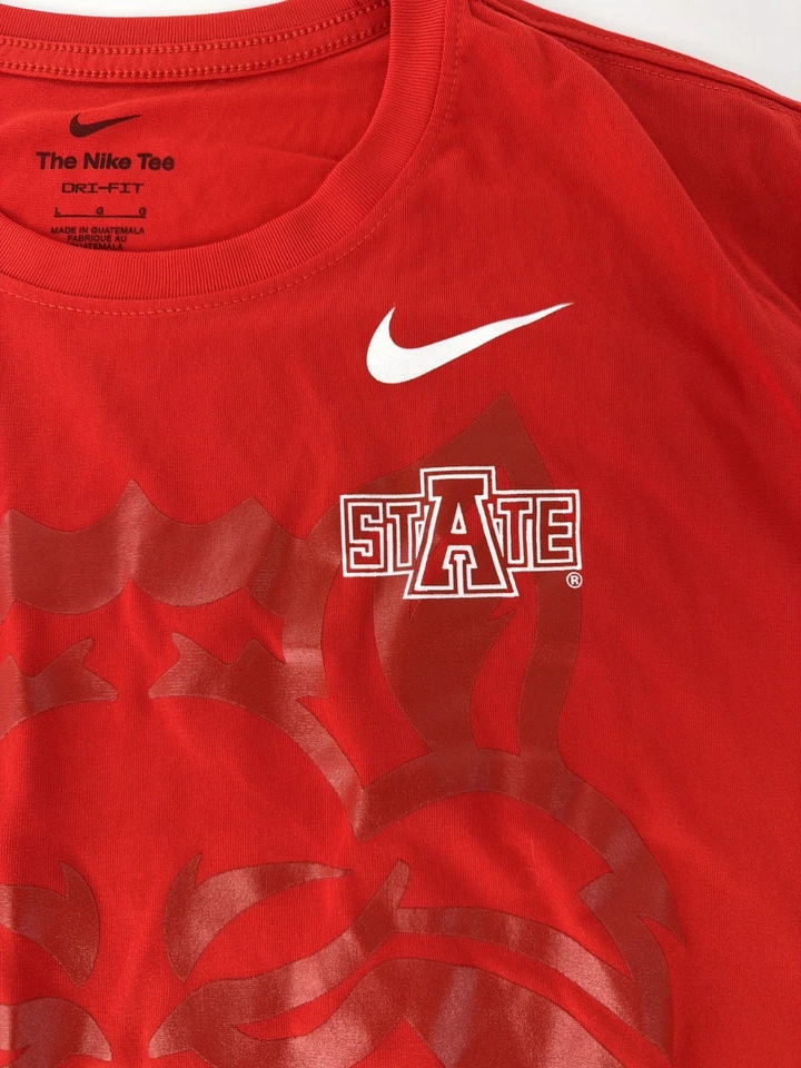 Nike Arkansas state Red Wolves Legend Short Sleeve T-Shirt New Size Large L Red - Image 3 of 4