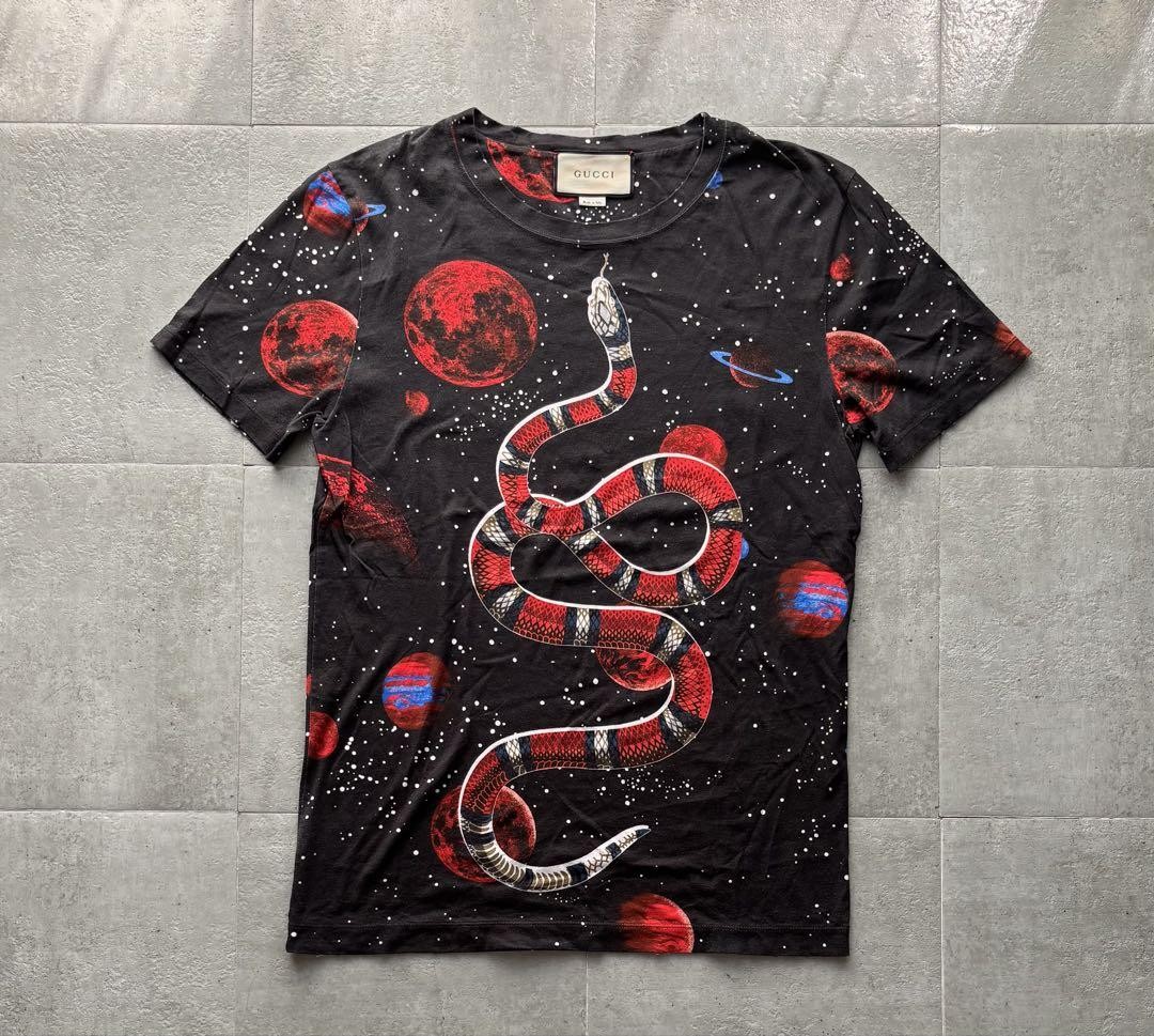 Gucci Space Snake Python Print Graphic T-Shirt