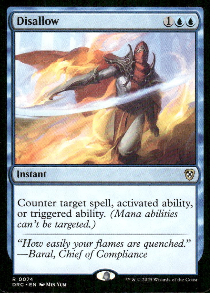 Disallow 74 Rare Commander: Aetherdrift Magic: The Gathering Near Mint