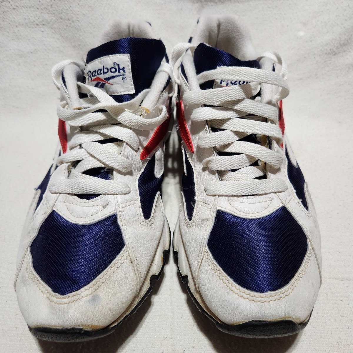 Men's VINTAGE 1980s REEBOK SHOES Size White, Blue Red