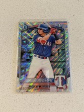 2025 Bowman #BCP-88 Jesus Lopez Chrome Prospects Wave Refractor #/350 rangers 