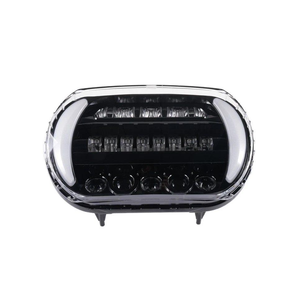 Faros LED dobles luces de señal de giro DRL alto/bajo para Harley Road Glide 1998-2013 Foto 2 de 4