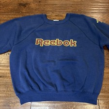 Vintage 90s Reebok Freestyle Blue Cotton Pullover Sweatshirt Size M/L