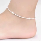 Silver Ankle Bracelet Women 925 Sterling Silver Anklet Foot Jewelry Chain