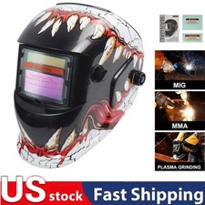 True color Solar Auto Darkening Welding Helmet Arc Tig Mig Grinding Hood
