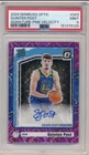 QUINTEN POST 2024/25 DONRUSS OPTIC RC PINK VELOCITY AUTOGRAPH SP AUTO #/79 PSA 9