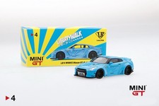 MINI GT LB WORKS NISSAN GT-R R35 LIGHT BLUE TYPE I REAR WING VER II RHD MGT00004