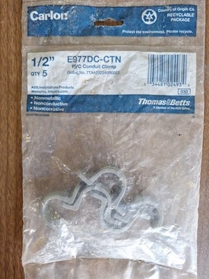 Carlon 1/2 In. 2-Hole PVC Strap (5-Pack) E977DCCTN Carlon E977DCCTN 034481024934