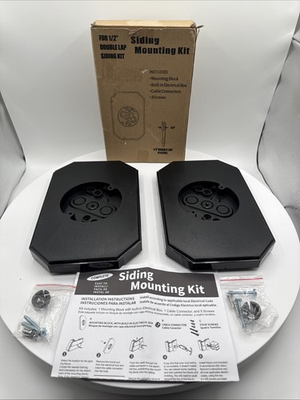 #ad Vapikirv 8141DBL Vinyl Siding Mounting Block Electrical Box Black 2 Pack $17.99