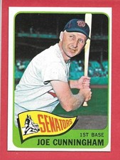 1965 Topps Baseball - #496 - Joe Cunningham - Washington Senators - EX+