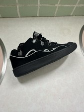 lanvin curb sneakers black