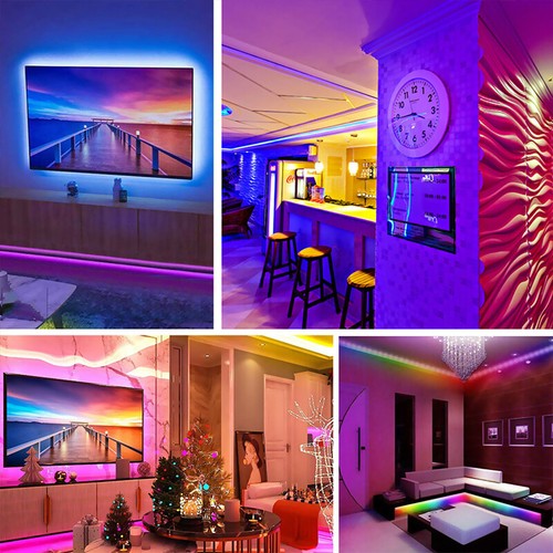 3528 RGB LED Strip DC 12V Flexible Neon Rope Light Home Decor Waterproof 5-15M - Picture 33 of 34