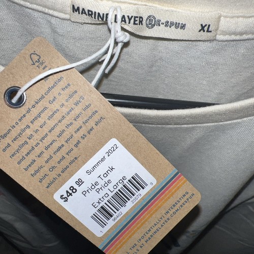 CAPA MARINA NUEVA CON ETIQUETAS Pride On Pride Camiseta sin mangas XL ¡SUAVE! - Imagen 4 de 6