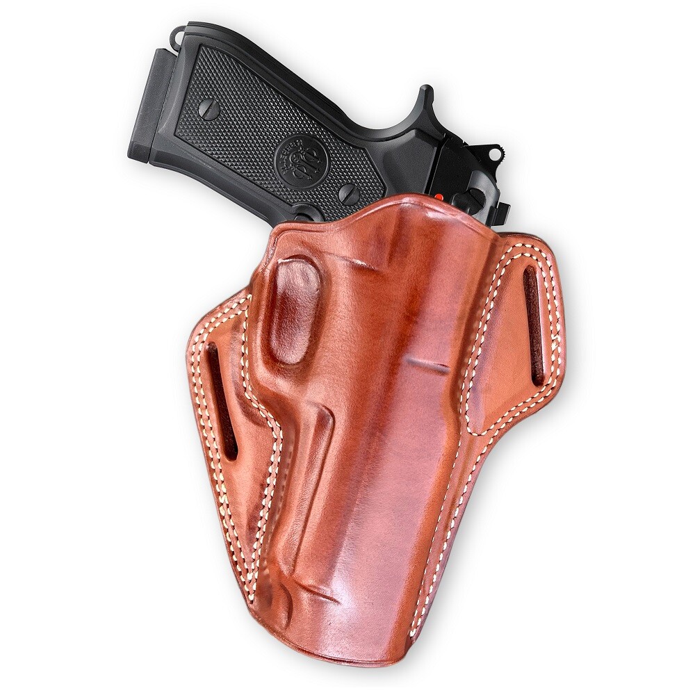 Leather OWB Pancake Holster Open Top Fits, Beretta 92/ 96/ F92