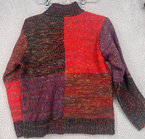 COLDWATER CREEK Women's Sweater Size M Zip Front Multi Color Cardigan - Picture 9 of 11