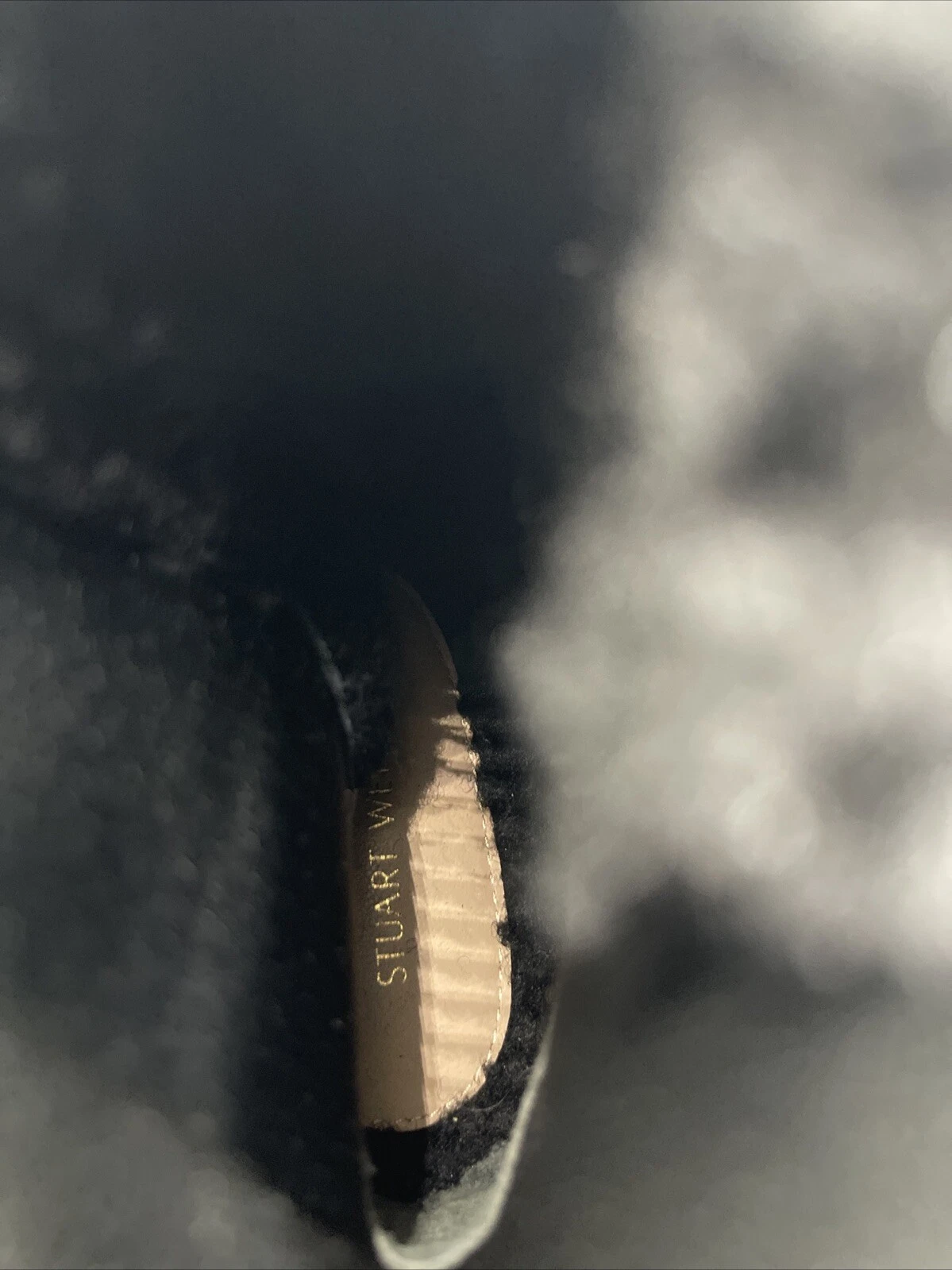 Stuart Weitzman Henley Chill Black Suede Lace Up Faux Fur Lined Ankle Boots 7B