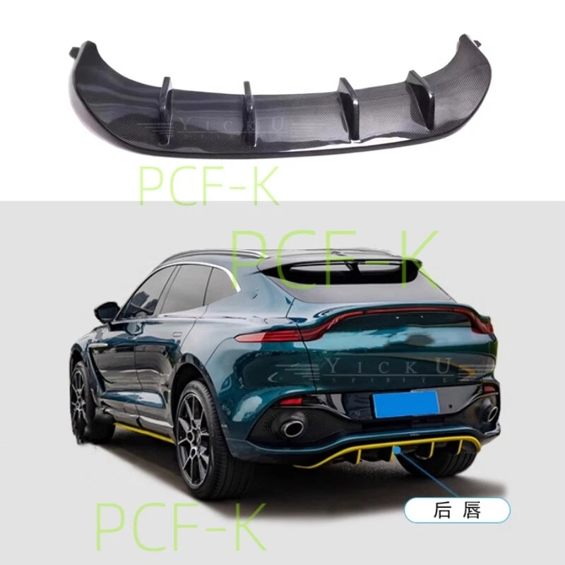 tampa do spoiler traseiro lábio traseiro acabamento NOVO ajuste para Aston Martin DBX 2021 fibra de carbono - Imagem 3 de 4